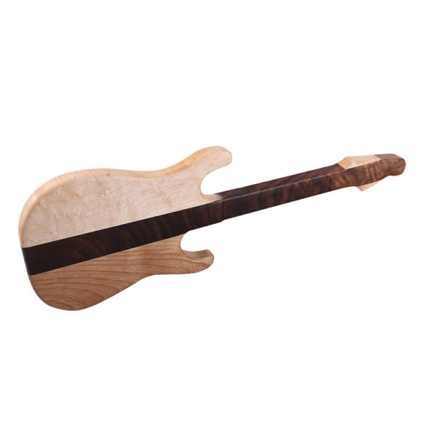 Mini F Guitar Serving Board. size: 17" long x 6" wide x 0.75" thick