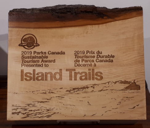 Wooden imprinted award made by McAskill Woodworking